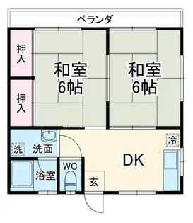 小島ハイツ 1号棟【1階】の間取り