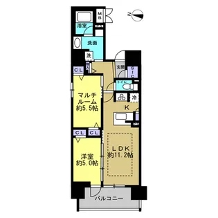 エステムコート十三本町【7階】の間取り