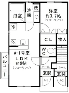 ベルフラワー【1階】の間取り