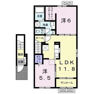 メル カノン1【2階】の間取り