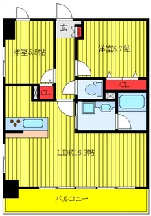 レアルカスカータ板橋区役所【9階】の間取り