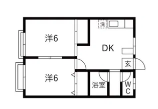 サンハイツriona【1階】の間取り