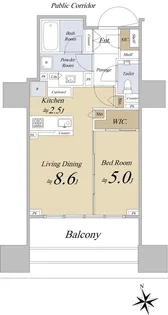 グランドヒルズ南青山【5階】の間取り