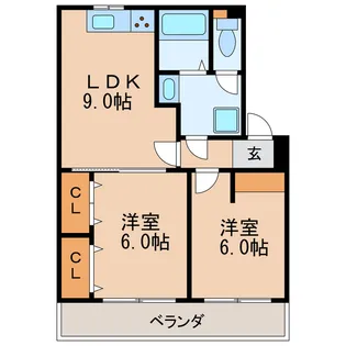 レジデンス光琳【3階】の間取り