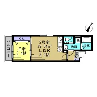 シティエスケイプ行徳【1階】の間取り