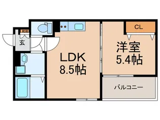 グランシエル高槻【2階】の間取り