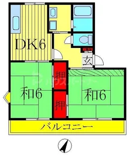 フレグランスフーサワA棟【2階】の間取り