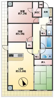プライムスクエアー佐貫駅前【7階】の間取り