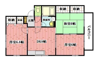 ファミール中筋B棟【2階】の間取り