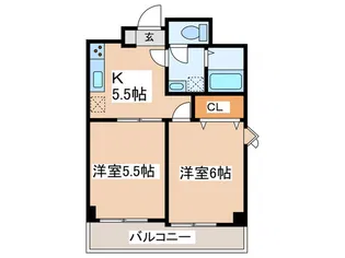 ア-ク聖蹟桜ヶ丘【3階】の間取り