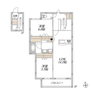 Maison de Lecrin N【2階】の間取り