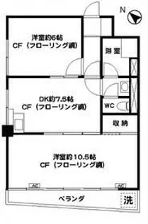 第18宮庭マンション【3階】の間取り