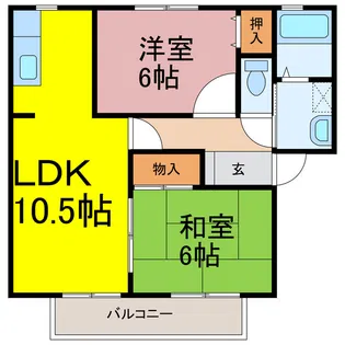 ウインディア【1階】の間取り