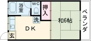 金杉コーポ【2階】の間取り