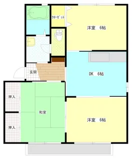 サンセールマスイ B棟【1階】の間取り