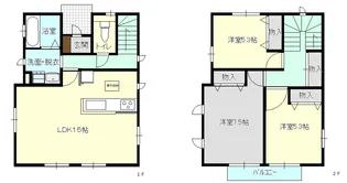 神奈川県茅ヶ崎市柳島2【一戸建】の間取り