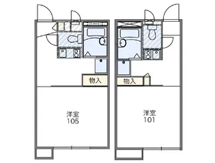 レオパレス詩【1階】の間取り
