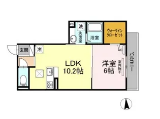 メセナ吉行【1階】の間取り