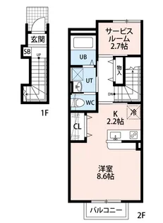 ベル上杉【2階】の間取り
