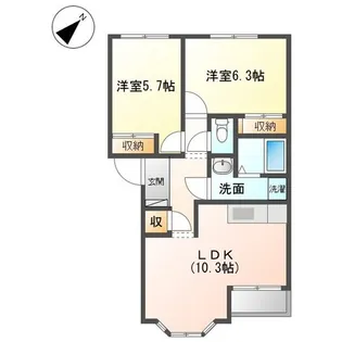 コーポ ひまわり【1階】の間取り