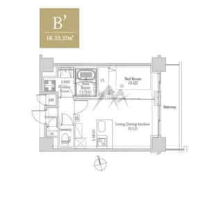 アヴェニール神楽坂【5階】の間取り