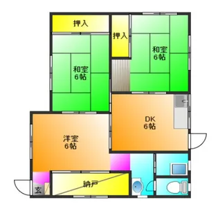 福岡県久留米市野中町【一戸建】の間取り