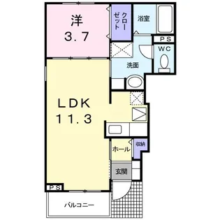 メゾン・ハピネII【1階】の間取り