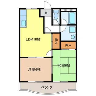 バンティアン【2階】の間取り