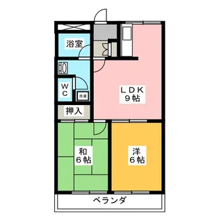パレス野添【4階】の間取り