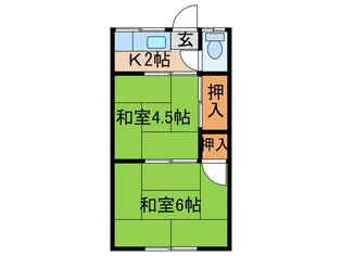 関口荘【2階】の間取り