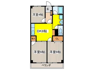 グリーンマンション【2階】の間取り