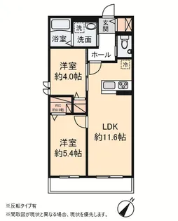 2LDKの間取り画像