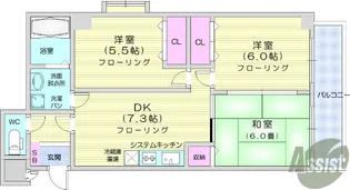 グレースJUN【5階】の間取り