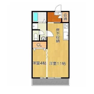 パインハイツII【1階】の間取り