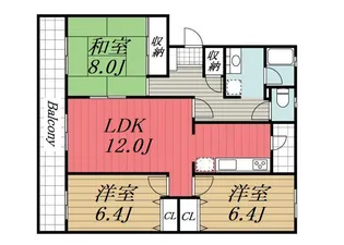 千葉県市原市五井中央東1【マンション】の間取り
