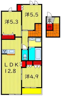 メゾンクレール日暮South【2階】の間取り