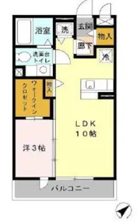 神奈川県相模原市南区東林間2【アパート】の間取り