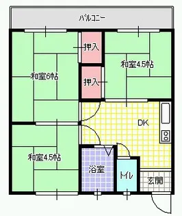 香里園森岡マンション1号棟【1階】の間取り