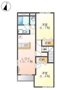 レ・プレリュード【2階】の間取り