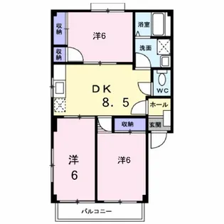 広島県広島市安佐南区山本1【マンション】の間取り