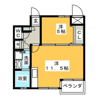 QULIO BLUE【2階】の間取り