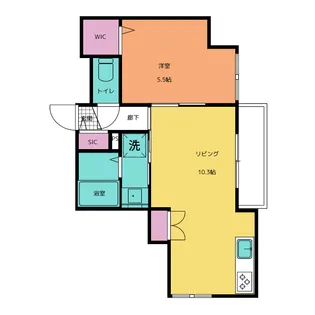 キャリアライズ湘南【4階】の間取り