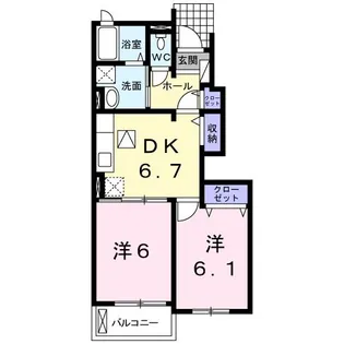 群馬県前橋市茂木町【アパート】の間取り