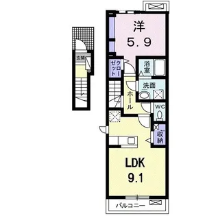 埼玉県深谷市東方町3【アパート】の間取り