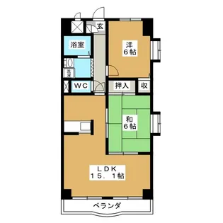 ファンテージ八乙女【6階】の間取り
