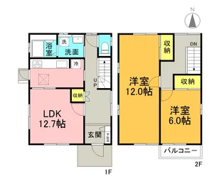 千葉県成田市成井【一戸建】の間取り