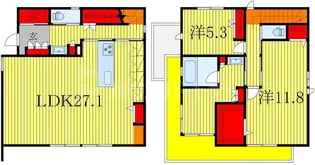 千葉県柏市新富町1【一戸建】の間取り