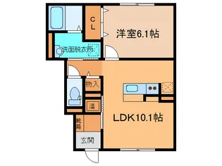 グランドールKR I【1階】の間取り