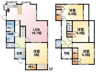 千葉県東金市薄島【一戸建】の間取り