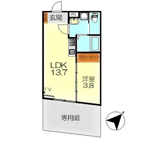 M・テラス広古新開【1階】の間取り